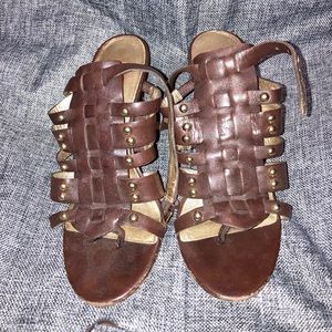 Michael Kor’s brown heeled sandals